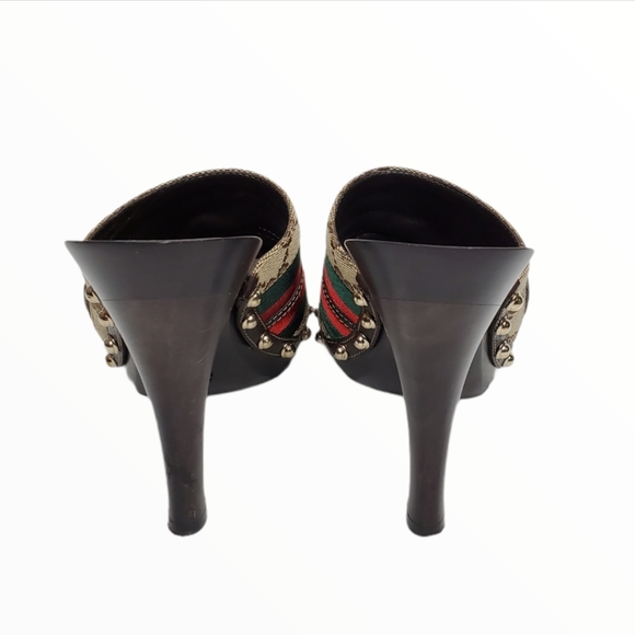 GUCCI HORSEBIT MULES CANVAS - Picture 8 of 16